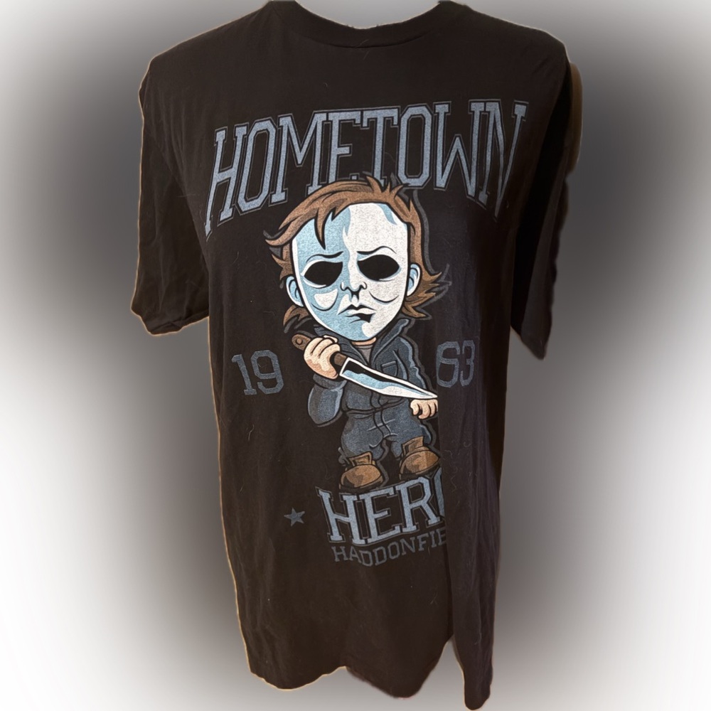 Michael Myers Haddonfield Hero Graphic Tee-Adult size large